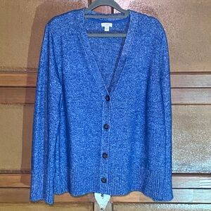 J. Jill Women's Blue Cardigan Sweater